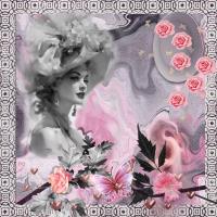 Most Recent Upload - Lady with Grey & Pink