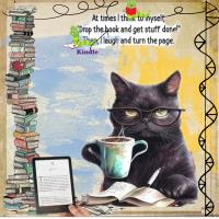 Most Recent Upload - Cats, Kindles and Books.